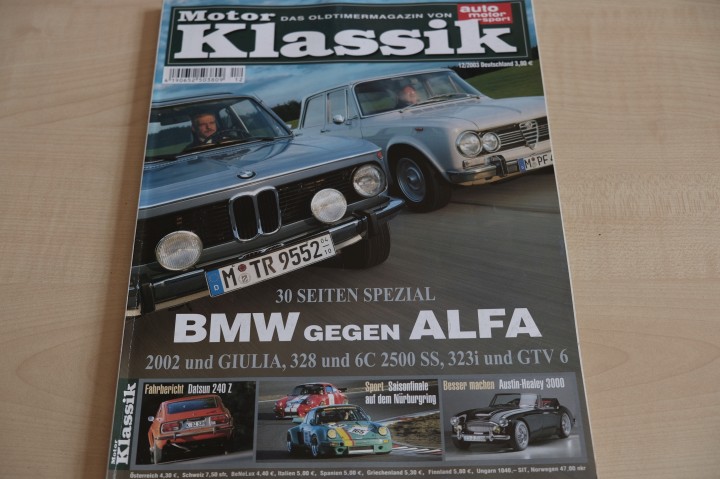 Deckblatt Motor Klassik (12/2003)